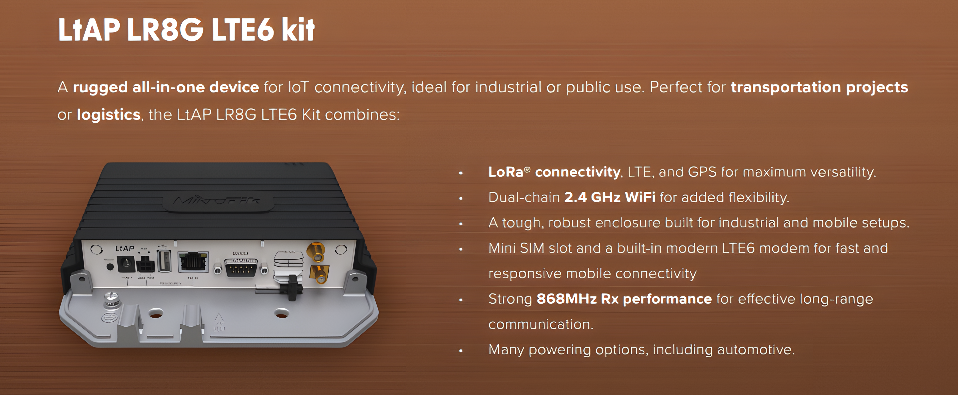 MikroTik LtAP LR8G LTE6 Kit