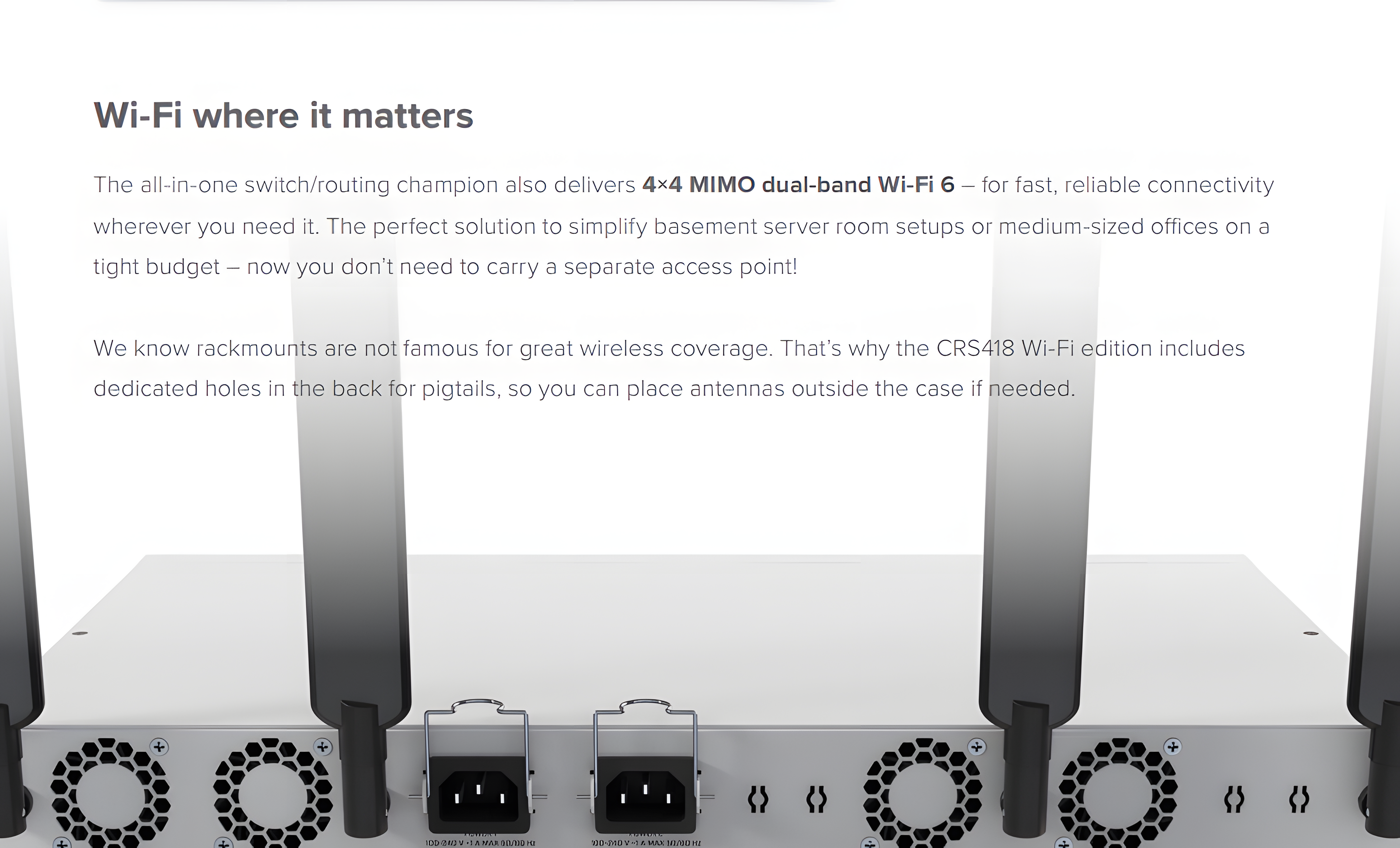 MIKROTIK CRS418-8P-8G-2S+5axQ2axQ-RM