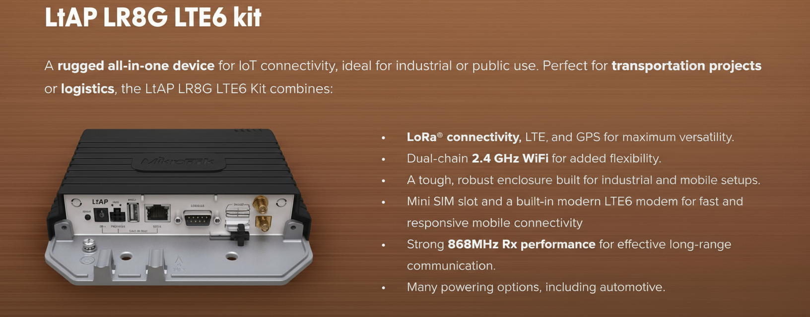 MikroTik LtAP LR8G LTE6 Kit