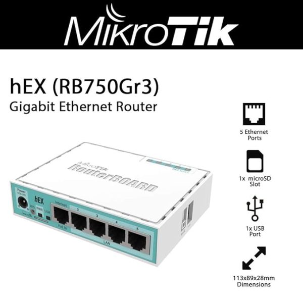 MikroTik hEX RB750gr3 Powerful Gigabit Ethernet Router for Home and Small Office - Image 5