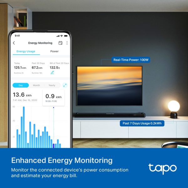Tapo P110 Mini Smart Wi-Fi Plug, Energy Monitoring | 16A - Image 4