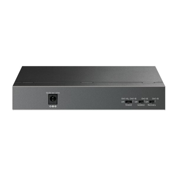 TP-Link LS109P 9-Port 10/100Mbps Desktop Switch with 8-Port PoE+, 63 W PoE Budget - Image 3