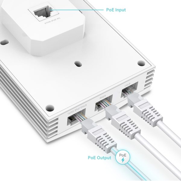TP-Link EAP655 Wall | WiFi 6 AX3000 Wall Plate Wireless Gigabit Access Point - Image 3