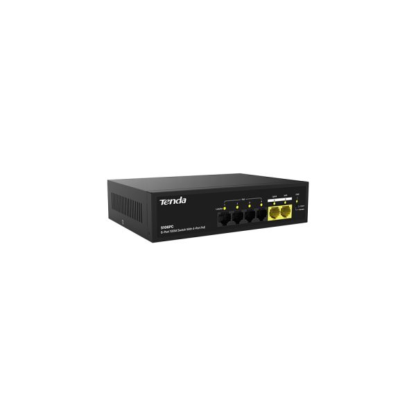 Tenda S106PC 6-Port 100M Lite PoE Switch with 4-Port PoE | Reliable and Efficient Networking - Image 3