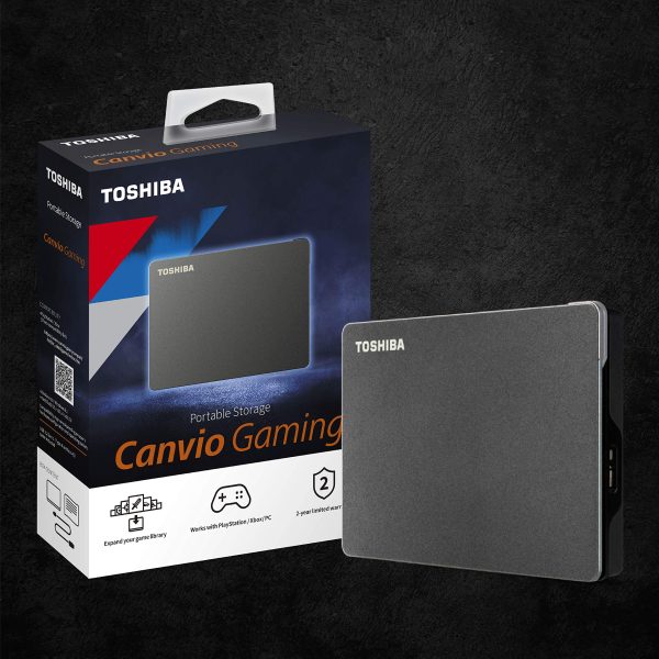 Toshiba Canvio Gaming 2TB HDTX120AK3AA Black Portable Hard Drive - Image 3