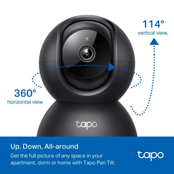 TP-Link Tapo C201 2MP Pan/Tilt Wi-Fi Camera (Black), 512GB Support with Night Vision - Image 5