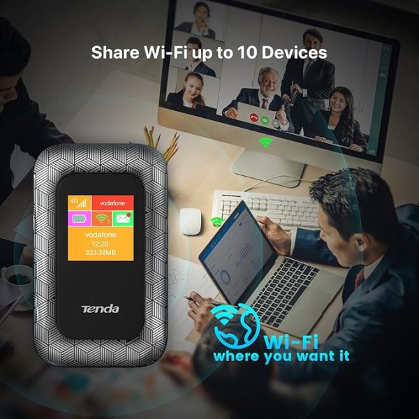 Tenda 4G185 4G LTE-Advanced Pocket Mobile Wi-Fi Router - Image 3