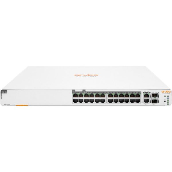 Aruba ION 1960 24-Port PoE Switch | 20x PoE+ & 4x PoE++ Ports | 2x 10GBase-T, 2x 10G SFP+ Uplinks | 370W PoE Budget | Layer 2 | Stackable | 80W Max Power | Rack/Wall/Table Mount - Image 3