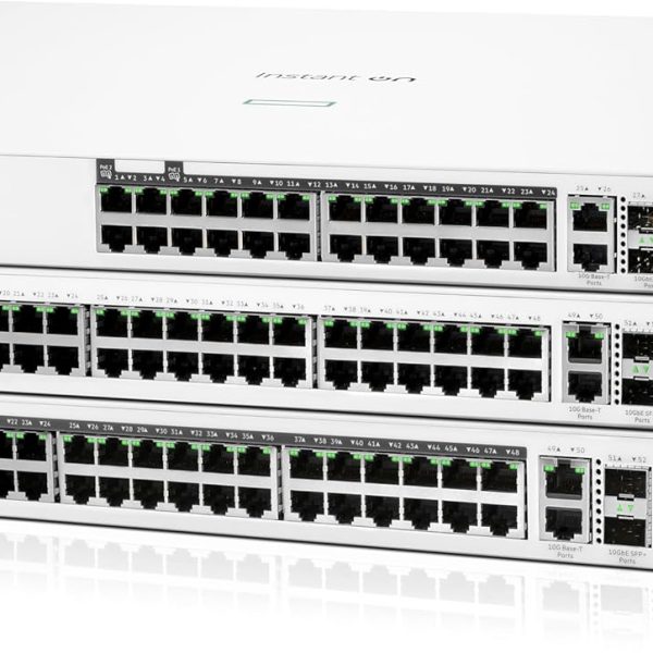 HPE ION Aruba 1960 16-Port Switch | 8x 1G/10GBase-T + 4x 1G/2.5G PoE+ RJ-45 | 2x 10G SFP+ | 2x 1G/10G RJ-45 Uplinks | 116 Gbps Switching | 480W PoE Budget | Layer 2+ Static Routing - Image 4
