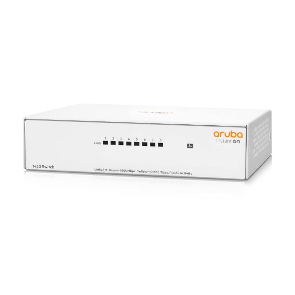 HPE Aruba ION 1430 8-Port Gigabit Switch | 16Gbps Switching Capacity | 11.9 Mpps Throughput | Fanless, Rack & Wall Mountable, Energy Efficient Ethernet (EEE) - Image 9