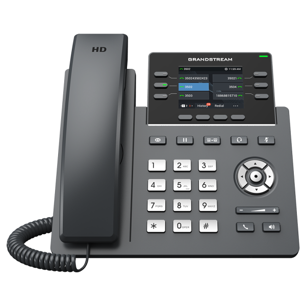 Grandstream GRP2613W 6-Line Gigabit IP Phone with Wi-Fi 6, Bluetooth®, HD Audio & 24 VPKs