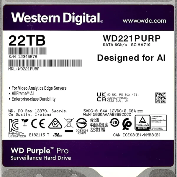 WD PURPLE PRO 22tb