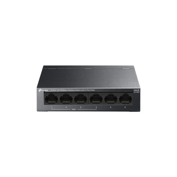 TP-Link LS106P 6-Port 10/100Mbps Desktop Switch with 4-Port PoE+