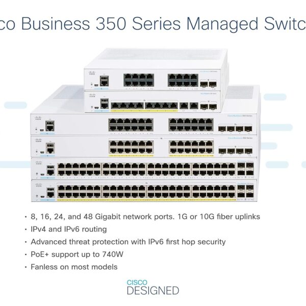 Cisco Business CBS350-24T-4G-IN 24-Port Gigabit Managed Switch with 4x Gigabit SFP Uplinks — Reliable Performance for Growing Networks - Image 3