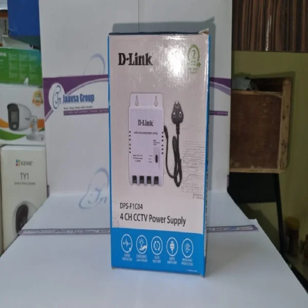 D-Link DPS-F1C04 Powerful 4 CH CCTV Power Supply with Surge Protection & Auto Reset - Image 3