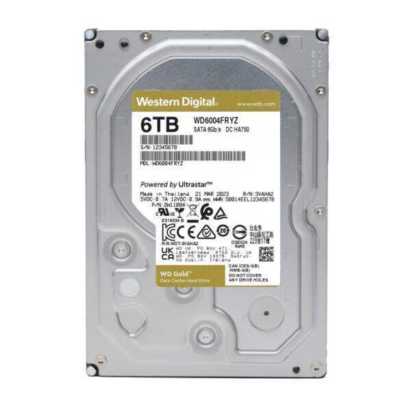 WD Gold 6TB | WD6004FRYZ Powerful Enterprise-Class SATA HDD with 7200 RPM, 256MB Cache, and 5-Year Warranty - Image 3
