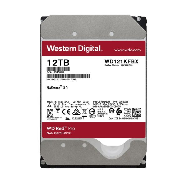 WD Red Pro 12TB | WD121KFBX Powerful NAS HDD – 7200 RPM, 256MB Cache, 6Gb/s SATA Multi-User NAS Systems - Image 3