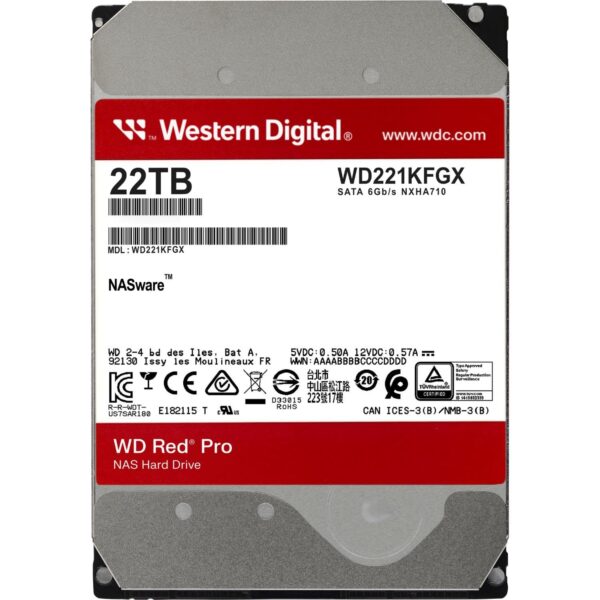 WD Red Pro 22TB | WD221KFGX NAS HDD – Powerful Performance, 7200 RPM, 512MB Cache, Helium-Filled - Image 3