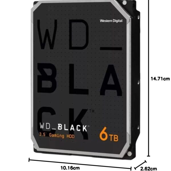 WD Black 6TB | WD6004FZBX Powerful 6TB 7200 RPM Gaming Hard Drive with StableTrac™ & Dynamic Cache Technology - Image 3
