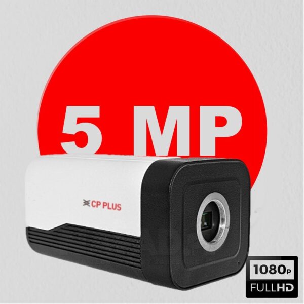 CP PLUS CP-UNC-BE51E-VMD-Q Powerful Box Bullet Camera – Ultra 5MP CMOS Sensor, Quad Stream, IR Imaging - Image 3