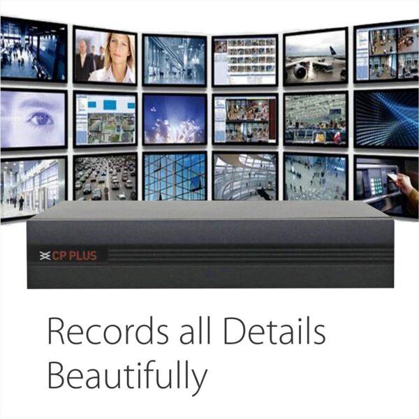 CP PLUS CP-UVR-0401E1-CV5 4-Channel Powerful 1080N Digital Video Recorder with H.265, 6TB HDD Support & Multi-Signal Input - Image 4