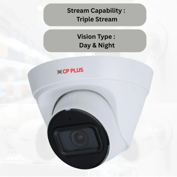 CP PLUS CP-UNC-DA41L3C-Q Powerful 4MP IR Network Dome Camera with 30M IR Range & PoE - Image 3