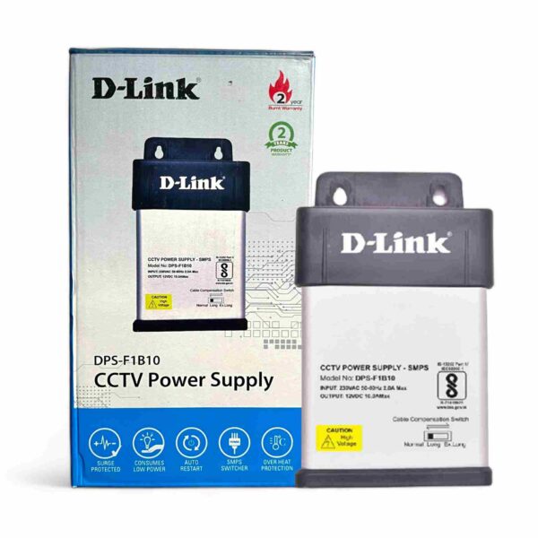 D-Link DPS-F1B10 Powerful 10A CCTV Power Supply with Surge Protection and Stabilized Output - Image 3