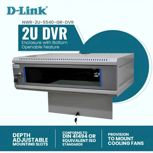 D-Link NWR-2U-5540-GR-DVR Wall Mount Enclosure – Powerful 2U Bottom Openable DVR Enclosure - Image 4