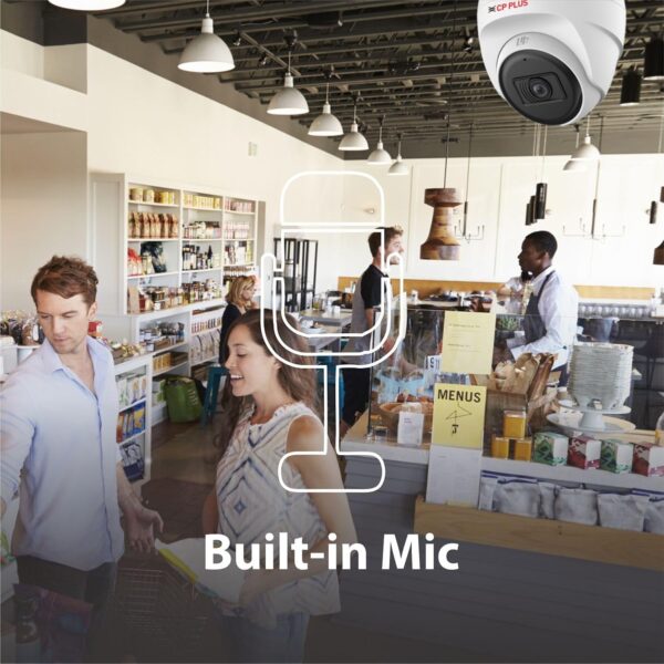 CP PLUS CP-URC-DC51PL3C Ultimate 5MP IR Dome Camera with 30M Smart IR, Built-in Mic & DWDR, Day/Night Surveillance - Image 4