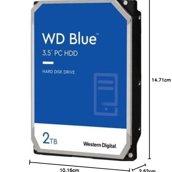 WD Blue 2TB | WD20EZBX Powerful 3.5-inch SATA PC HDD with 7200 RPM, 256MB Cache & for Reliable Desktop Storage - Image 4