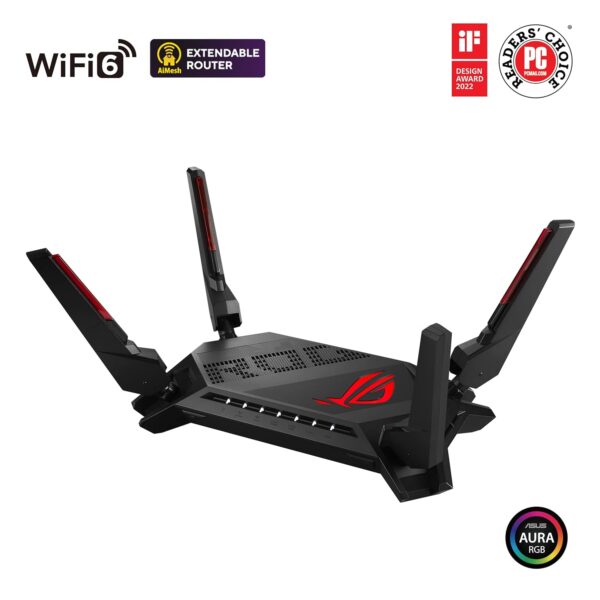 ASUS GT-AX6000 Dual-Band WiFi 6 Gaming Router with Extreme Quad-Core CPU Power - Image 3