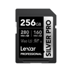 Lexar 256GB Professional SILVER PRO SDXC UHS-II | Up to 280MB/s Read 160MB/s Write | V60 | 4K Support | Limited Lifetime Warranty | LSDSIPR256G-BNNNG