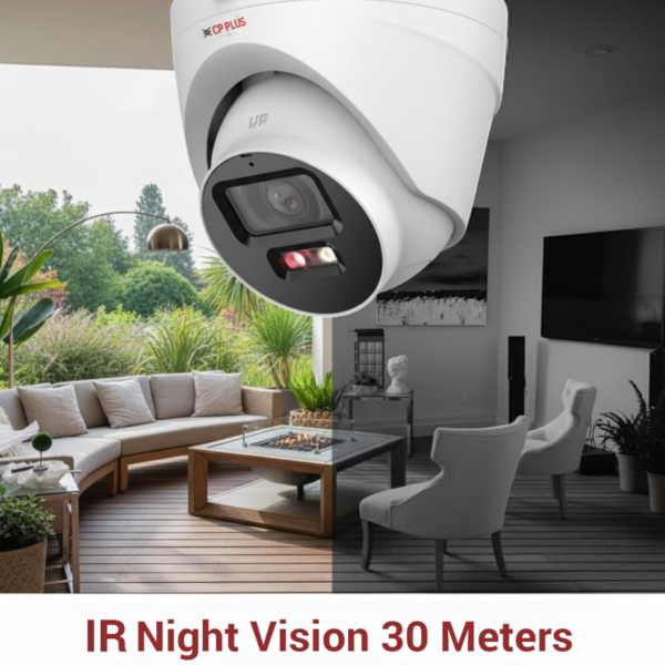 CP PLUS 4MP IP Dome Camera CP-UNC-DA41L3B-D-LQ | Dual Light | 2 Way Audio | IP67 | POE | STQC APPROVED | 2 Year Warranty (3.6mm) - Image 3