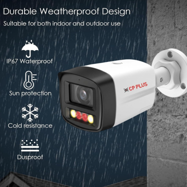 CP PLUS 4MP IP Bullet Camera CP-UNC-TA41L3B-D-LQ | Dual Light | 2 Way Audio | IP67 | WDR | POE | STQC APPROVED | 2 Year Warranty (3.6 mm) - Image 4