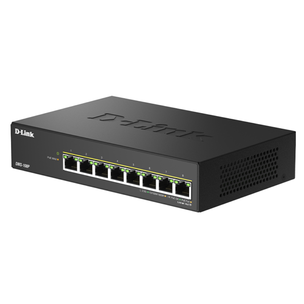 D-Link DMS-108P 8-Port Multi-Gigabit Unmanaged PoE Switch - Image 3