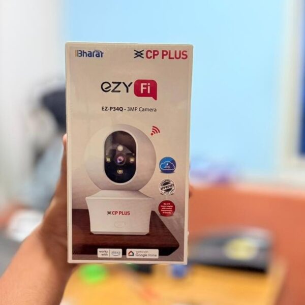 CP Plus EZ-P34Q | 3MP Wi‑Fi PT Camera | Full‑Color Night Vision & Built‑in Siren | 342° Pan & 60° Tilt | Works with Google Home - Image 3